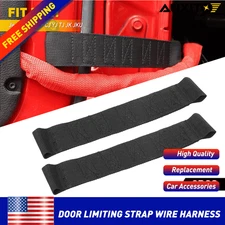 For Jeep Wrangler CJ YJ TJ JK JKU 2 PCS Black Door Limiting Check Strap Firm Car