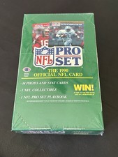 NFL Pro Set 1990 Official Football Cards 36 Unopened Packs Sealed Box