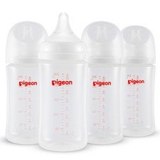 Pigeon PP Nursing Bottle Wide Neck, 1 Count Pack of 4 , 8.1Oz, 4 packs