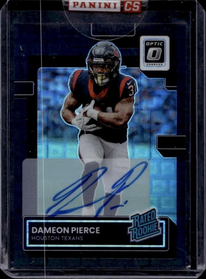 2022 Donruss Optic Dameon Pierce Rated Rookies RPS Autographs Purple Stars #/50