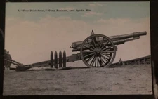 Mint USA Army Picture Postcard PPC Four Point Seven Camp Robinson Sparta WI