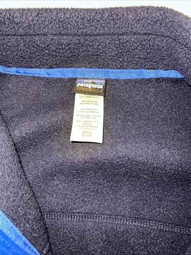 Vintage Patagonia Blue Synchilla Full Zip Fleece Jacket Boys Size XL (14) - Picture 4 of 7