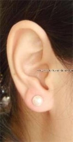 1 PAR DE CLIP MAGNÉTICO DE PERLA FALSA EN PENDIENTES DE BOTONES Blanco, Blanco crema - Imagen 7 de 8