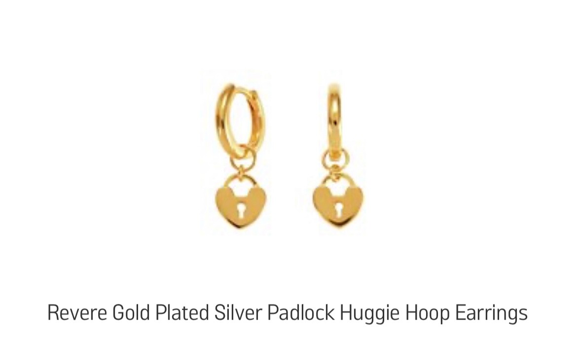 Revere 9ct Gold Revere Heart Earrings Revere Gold Plated Silver