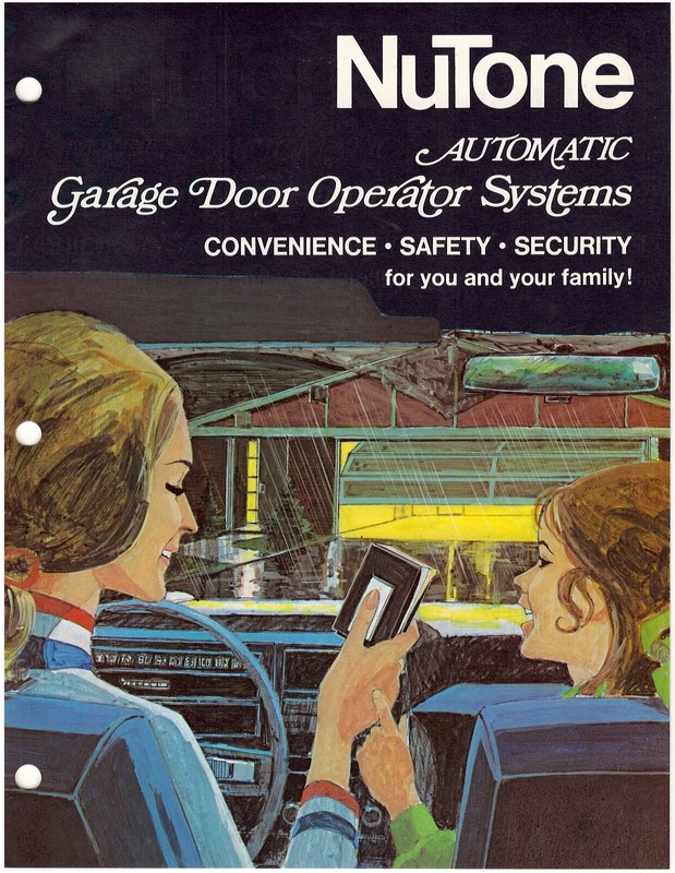 Vintage NuTone/Scovill Automatic Garage Door Operator Systems Catalog April 1973