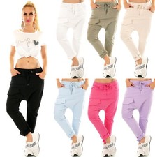 Damen Freizeit Hose Haremshose JogPants Baggy Boyfriend Jogger Sweathose 36-40