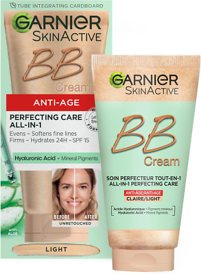 Garnier Skinactive Anti-Age BB Cream, Shade Light, 50 ml, getönte Feuchtigkeitscreme LSF