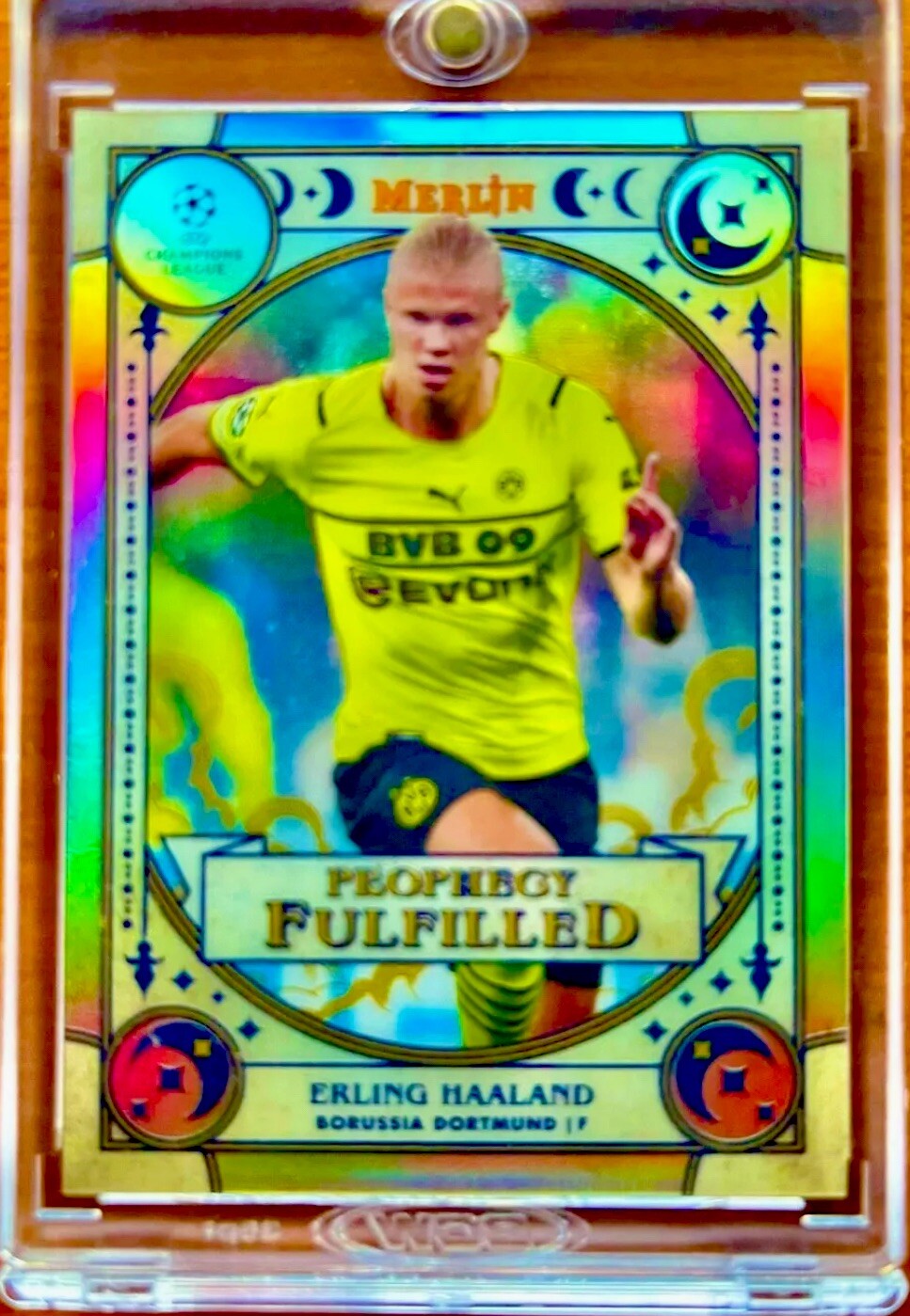 Erling Haaland RARE ROOKIE REFRACTOR TOPPS CHROME INVESTMENT CARD SSP MVP MINT view 3