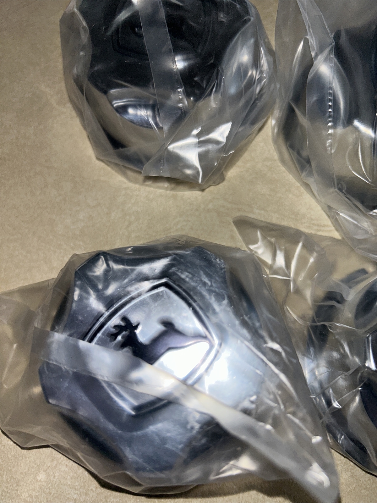 NOS (4) John Deere Chrome Center Hub Caps for XUV Gator with 12" Alloy