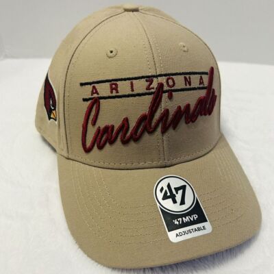 '47 Brand Arizona Cardinals Atwood Script MVP Adjustable Hat Cap Khaki  Beige