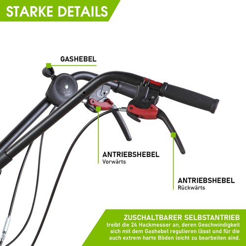 BRAST Motorhacke Benzin Ackerfräse 5,15kW (7PS) Gartenfräse Bodenfräse AF6000 - Bild 6 von 10