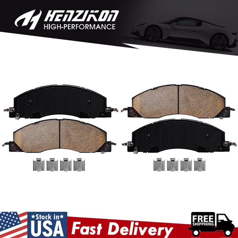 High-Performance Ceramic Front Brake Pads with Hardware for 2009-2018 Ram 2500 3500