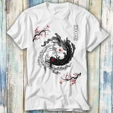 Japanese Yin Yang Axolotl Couple Red T Shirt Meme Gift Top Tee Unisex 758