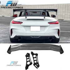 Universal 3D Carbon Fiber JDM GT 56'' Trunk Spoiler Blade V3 Side Plates V5 Legs