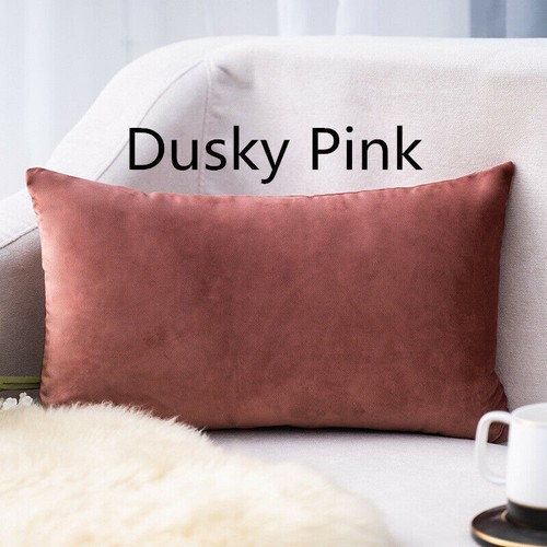 Plain Colourful Velvet Soft Cushion Cover Throw Pillow Case Waist Home Decor - Picture 24 of 42