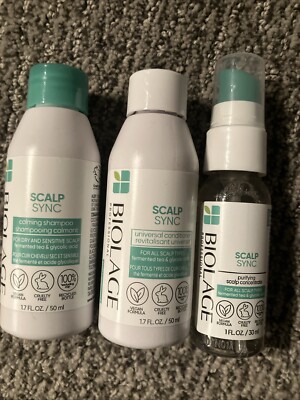 Biolage Scalp Sync Calming Shampoo, Universal Conditioner, Scalp Treatment 3 Pcs