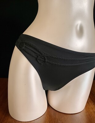 Aubade Black Bikini Brief Mini Coeur Bottoms N320 Womens Swimwear