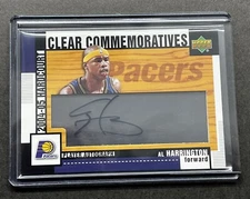 2004 Upper Deck Hardcourt Clear Commemoratives Al Harrington Auto #HCC-AH