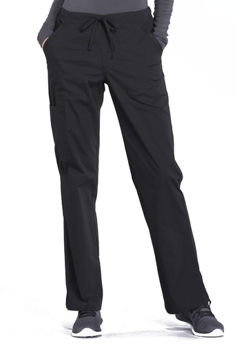 Black Cherokee Scrubs Workwear Professionals Mid Rise Drawstring Pant WW160 BLK - 第 1/5 張圖片