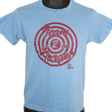 Vintage Archery T Shirt Mens Size Small Blue 80s 1986 1987 Bullseye Made In USA