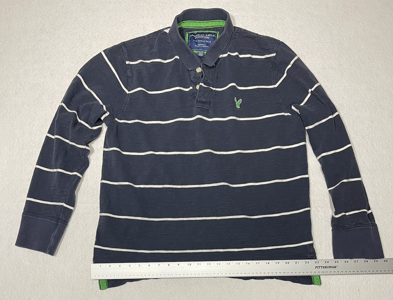 Men's Extra Large American Eagle Collared Henley … - image 3