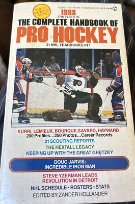 The Complete Handbook Of Pro Hockey 1988 1986-1987 Stats Ron Hextall Cover