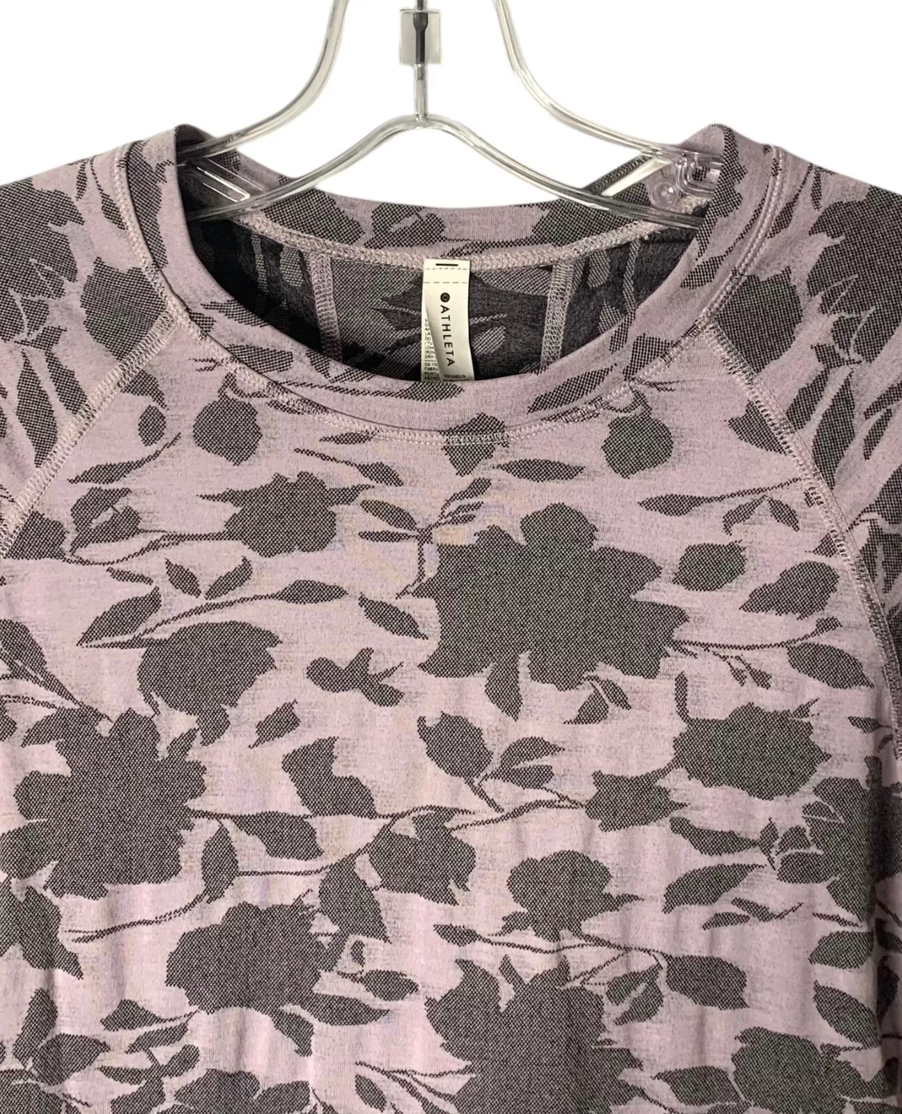 athleta lilac momentum wandering floral shasta athletic shirt