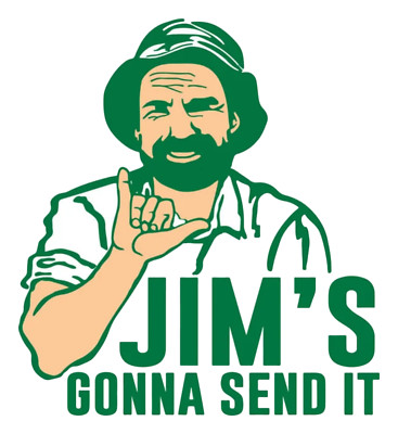 JIM'S GONNA SEND IT DECAL FUNNY STICKER AUS MADE STOCK 75mmx85mm | eBay ...