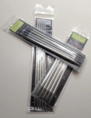 HiyaHiya Steel Double Points 6'' long Size 9 US set of 5 needles SM