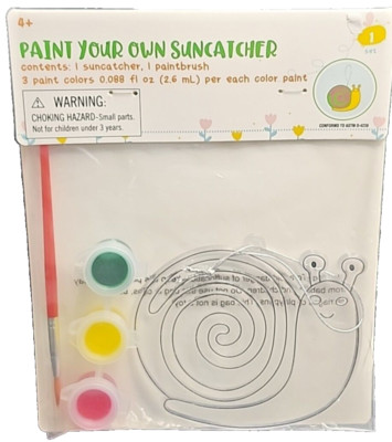 Snail Sun catcher Paint Your Own Suncatcher Kit DIY Crafts (T9)