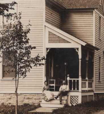 Vintage House Exterior Showcasing Architecture Surrounding Trees 1900s