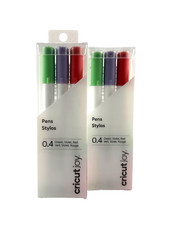 Circut Joy Fine Point Pens in Red, Green  Violet - 0.4 mm Pack of 2, New