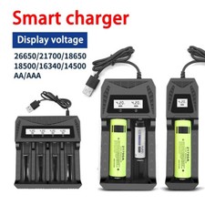 Intelligent LCD Battery Charger for 3.7-4.2V Lithium Battery 1.2V NI-MH AA/AAA