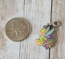 Disney Tinkerbell Tink W/ Flowers Clip Add On Charm Bracelet