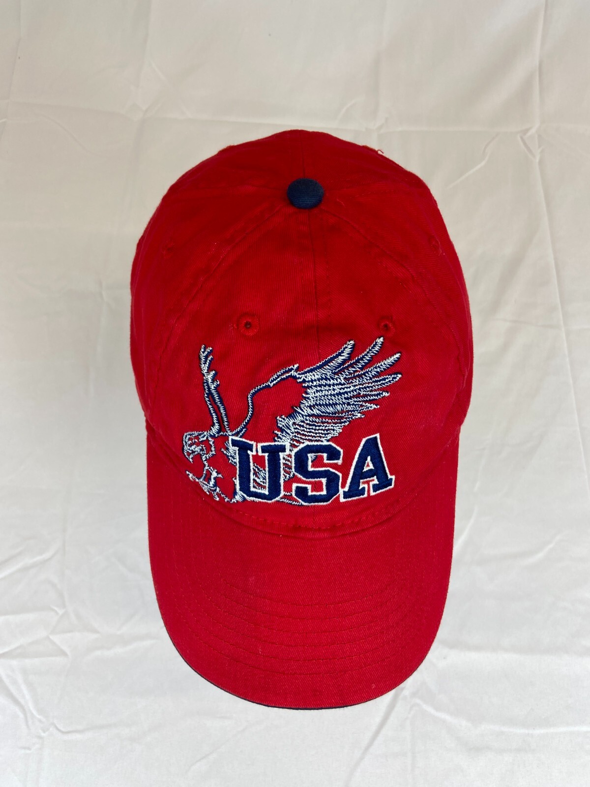 USA Eagle Baseball Cap Strapback Hat Red Canvas E… - image 4