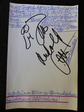 Otto Waalkes signed autograph signed + drawing 14x20.5 cm slip in person