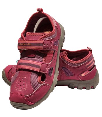 Stride Rite Christiana Girls Sandals Shoes Size 2W Pink M2P Leather Memory Foam