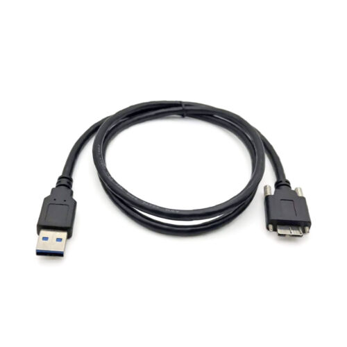 0.6m USB 3.0 Male to Micro B Male Cable Wire Male to Male With Locking Screws - Afbeelding 1 van 8