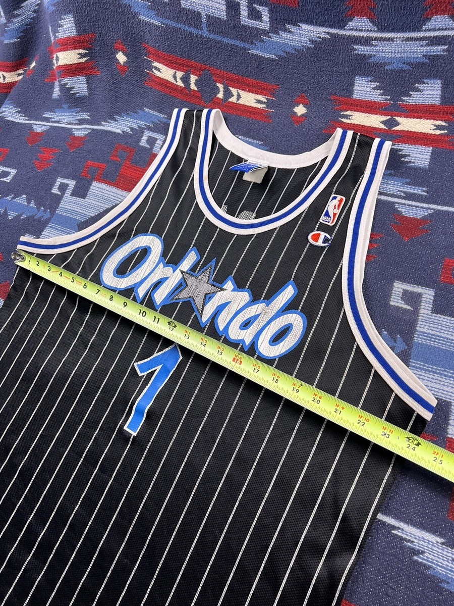 Vtg ANFERNEE PENNY HARDAWAY Orlando Magic Black Champion Jersey 48