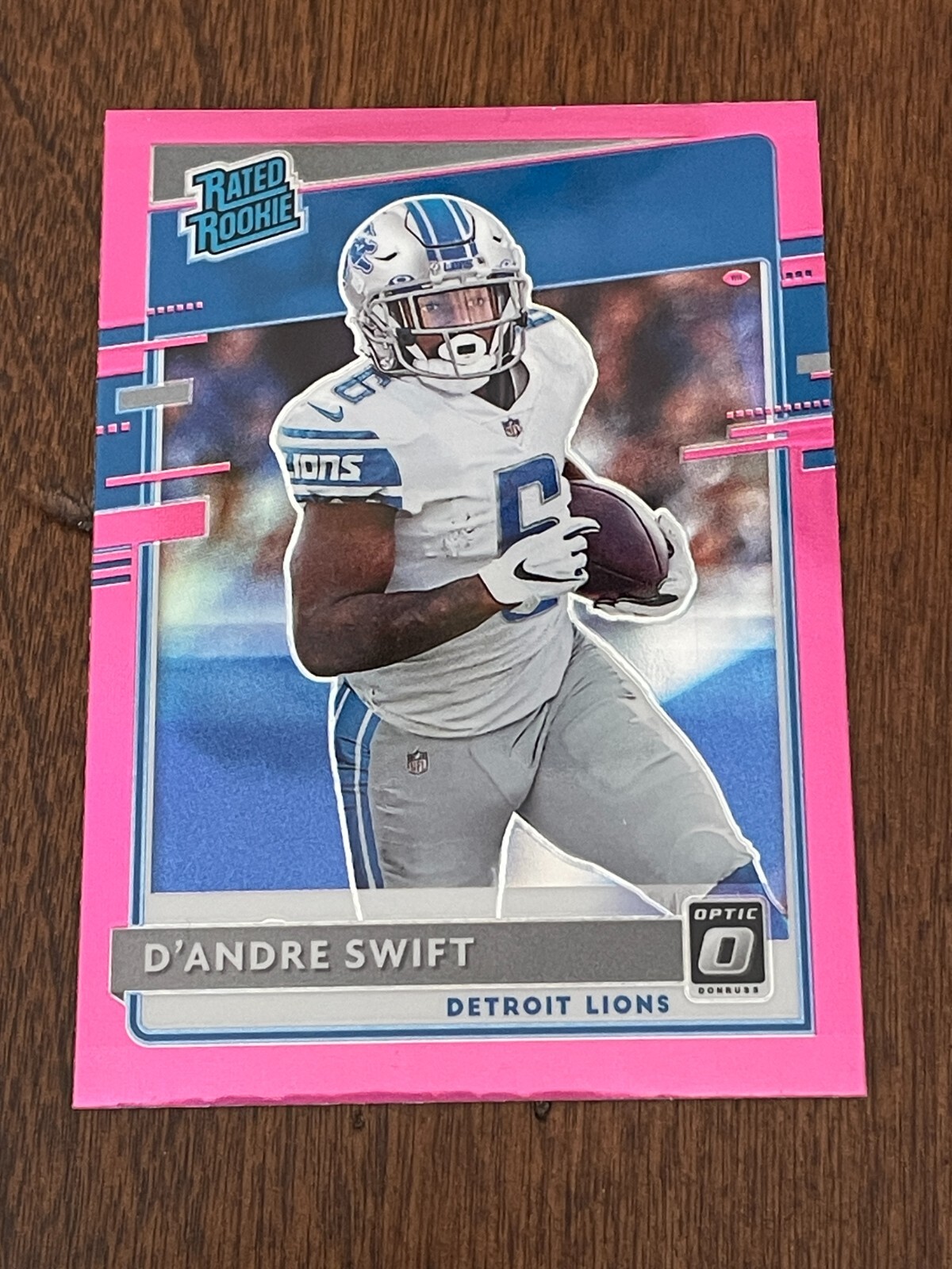 2020 Panini Donruss Optic Preview D’Andre Swift Pink Prizm Rated Rookie P-309