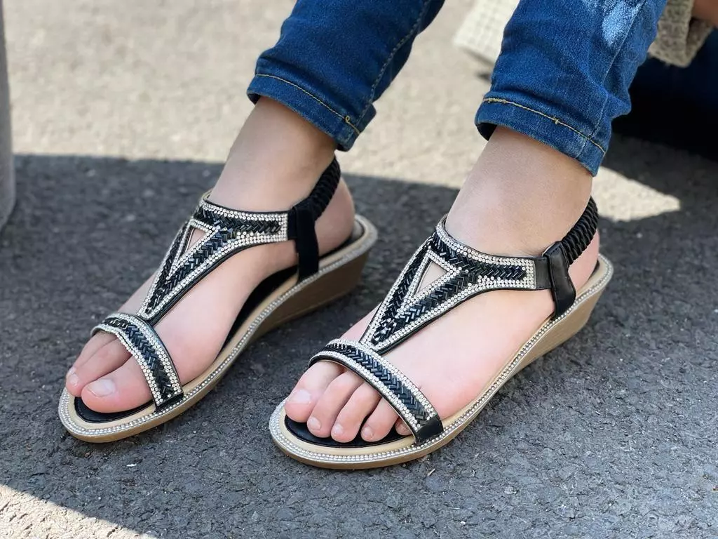 Ebay ladies wide store fit sandals