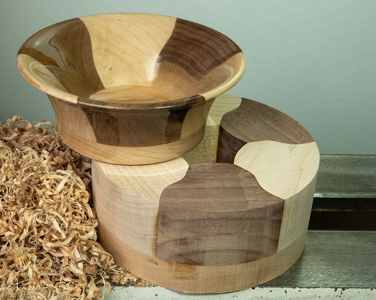 Segmented Bowl Blank for Woodturning, 6.5&quot; x 3&quot; | eBay
