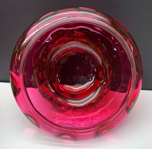 Vintage Fenton Ruby Red Overlay 8" Apothecary Jar - Picture 6 of 8