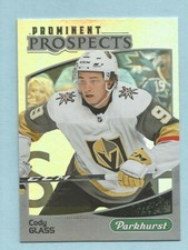 2019-20 Parkhurst Hockey Cody Glass PP-25 ROOKIE RC PROMINENT PROSPECTS