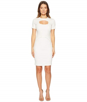 Versace Jeans Couture Women's Short Sleeve White Dress w/Cut Outs Sz.  46EU/10US | eBay