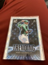 Jesus Luzardo Trending Oakland Donruss baseball cards in sleeve