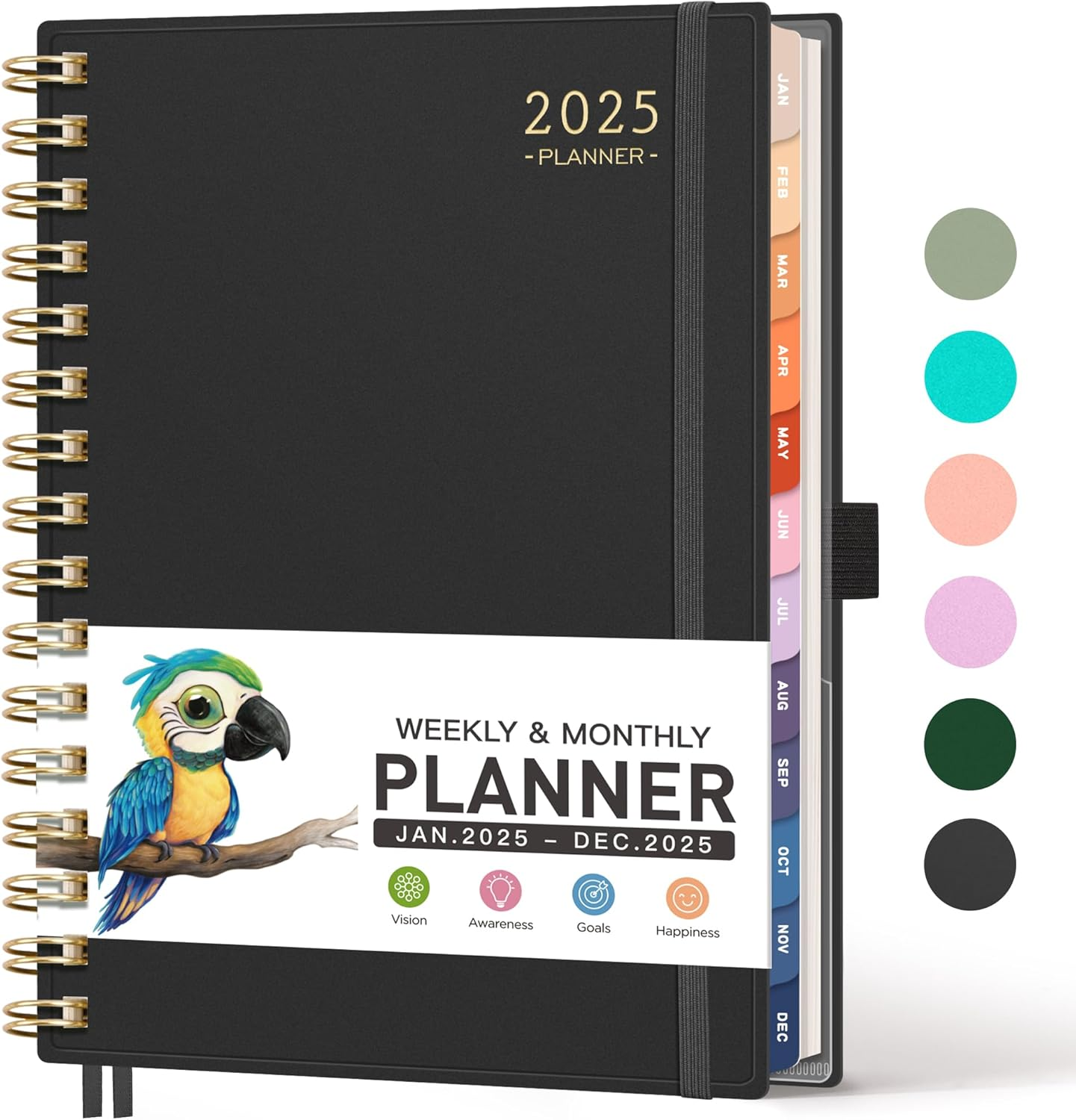 2025 Planner, Weekly and Monthly Planner, Jan 2025 - Dec 2025, 5.7