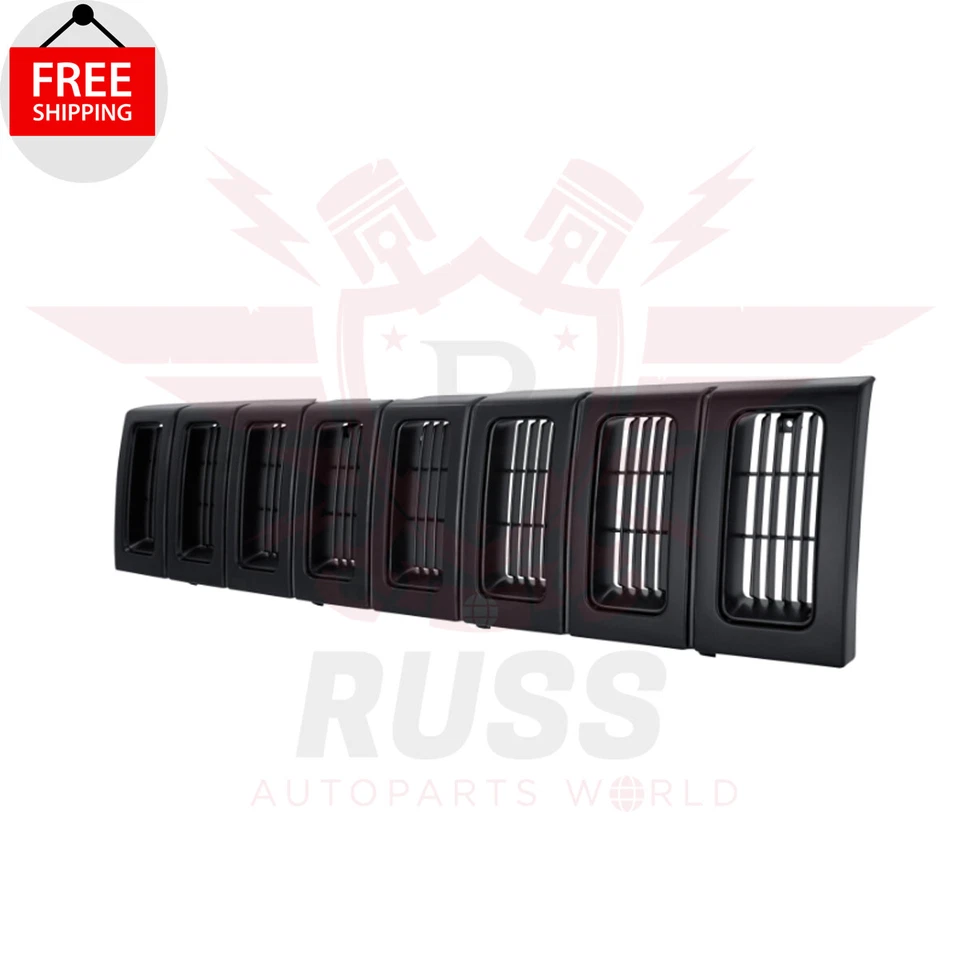 New Front Grille Assembly Black Fits 1993-1995 Jeep Grand Cherokee CH1200142 Foto 4 de 4