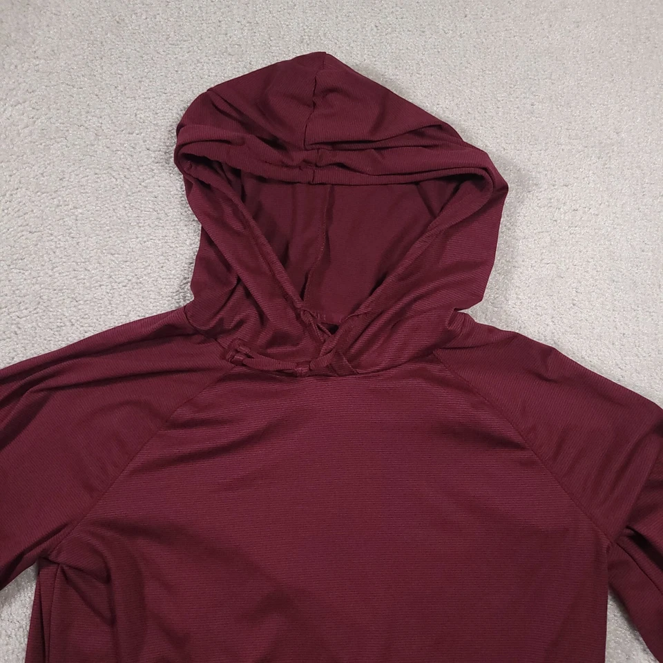 Sudadera con Capucha Reebok Ligera Manga Larga Para Mujer Mediana Roja Athleisure Cordón Foto 3 de 4