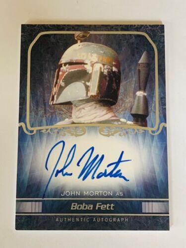 Star Wars Card 2015 Topps Masterwork Autograph sp Auto Boba Fett John Morton  - Afbeelding 1 van 2
